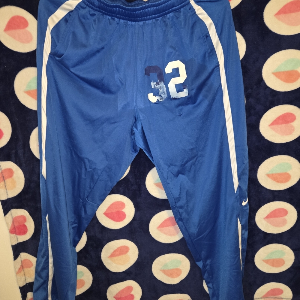 Blue Nike Athletic Track Pants